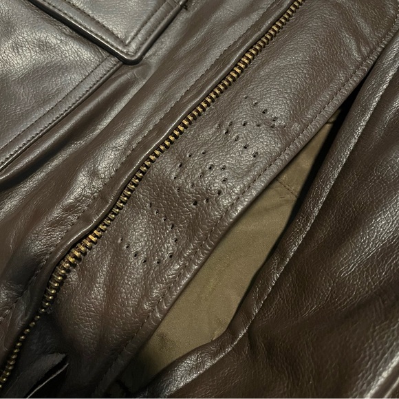 US Navy Issue Military Spec Type G-1 Leather Flight Jacket - Picture 5 of 5